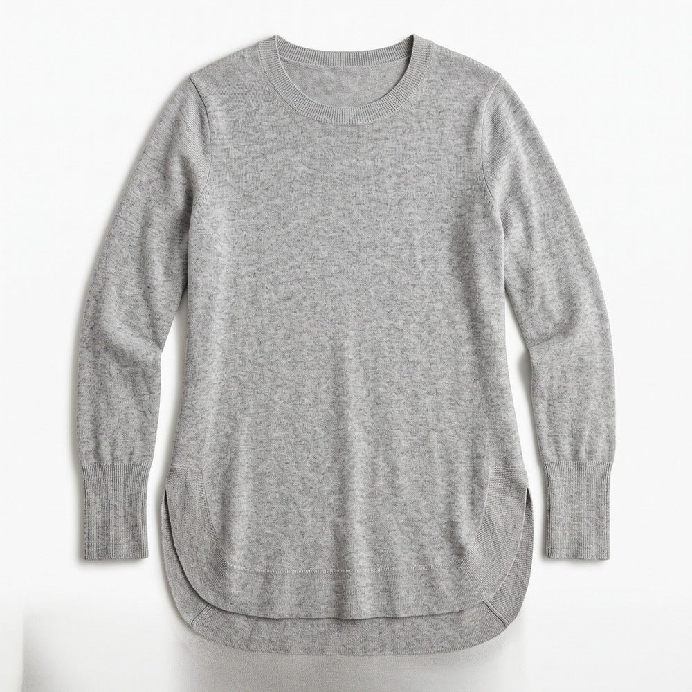 J.Crew Womens M Grey Crewneck Sweater Casual Cozy Minimalist