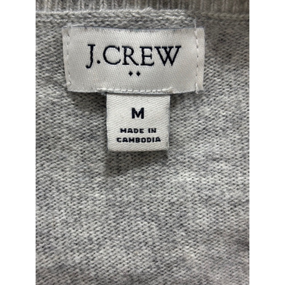 J.Crew Womens M Grey Crewneck Sweater Casual Cozy Minimalist
