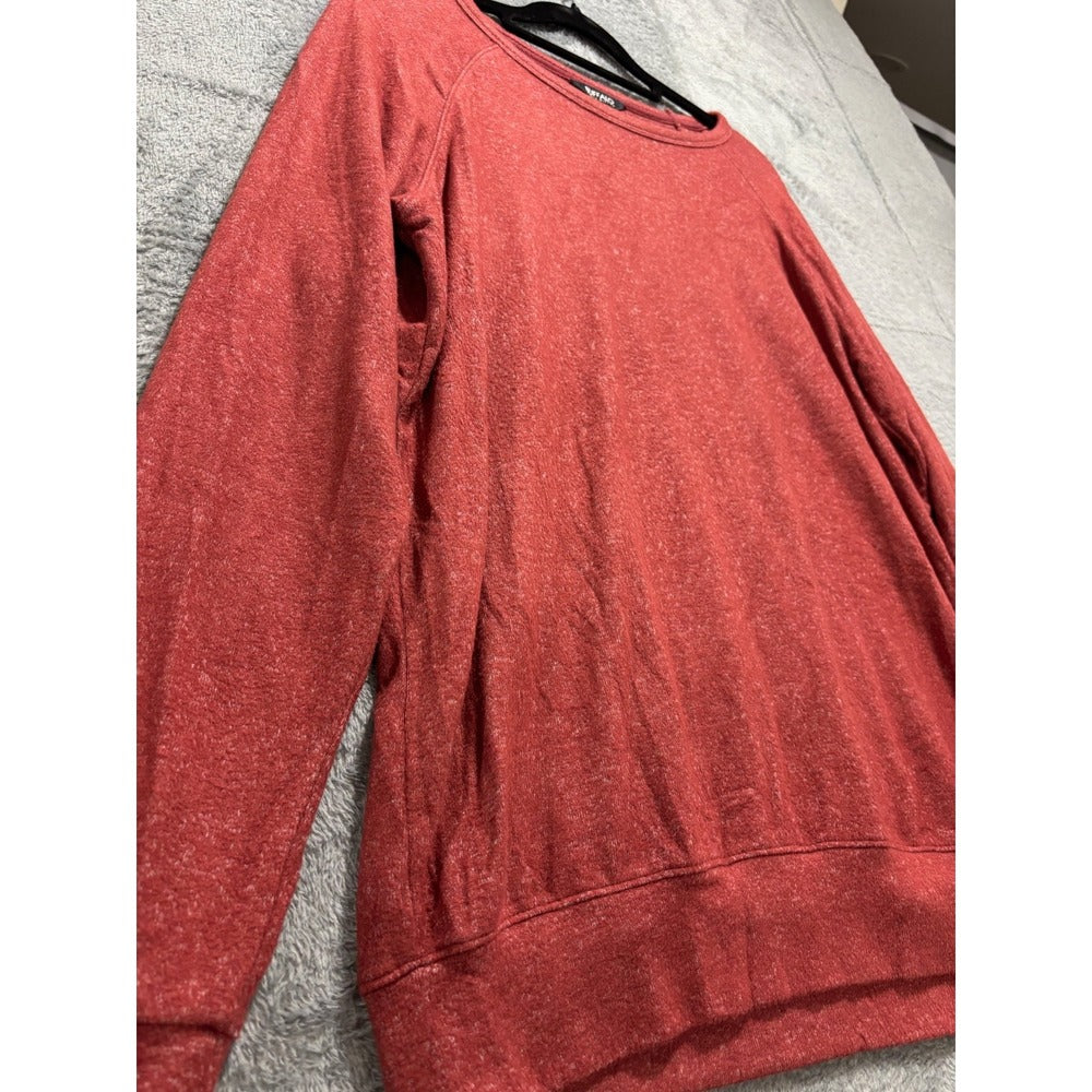 Buffalo David Bitton Womens M Red Heathered Crewneck Sweatshirt Casual Cozy