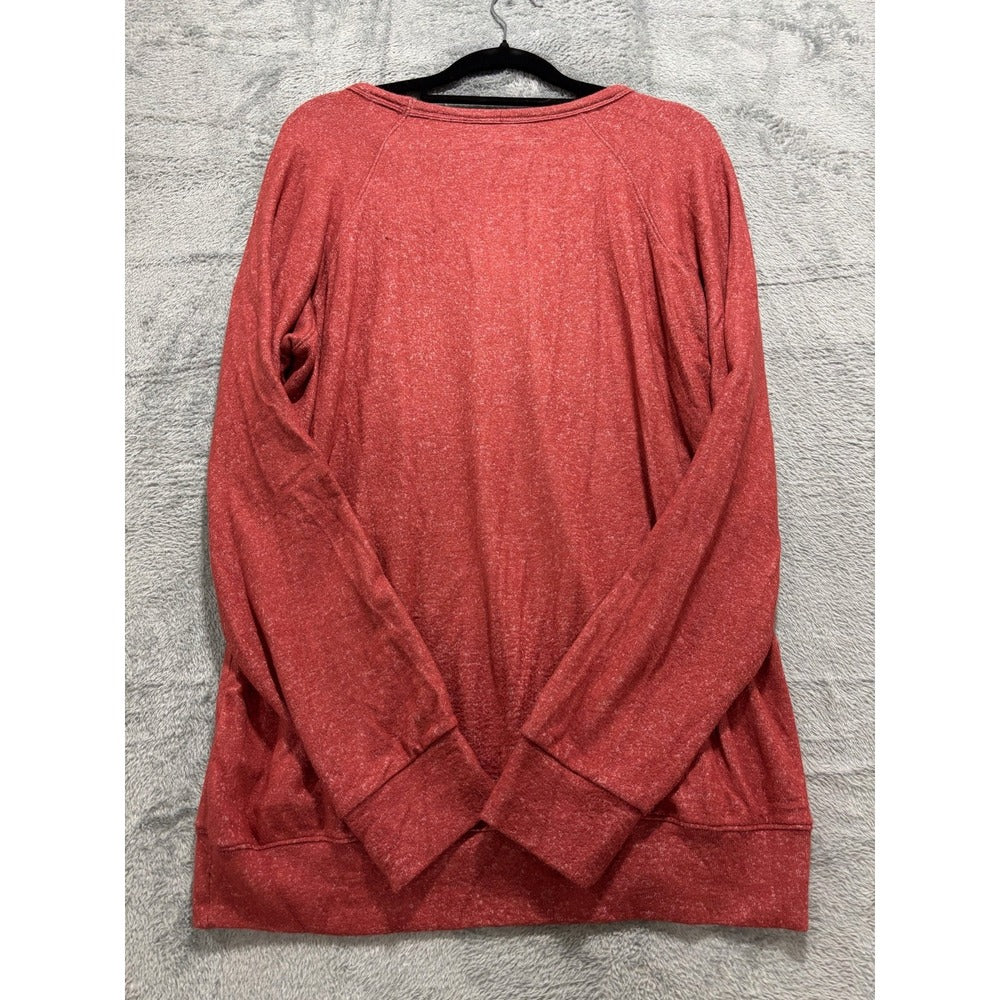 Buffalo David Bitton Womens M Red Heathered Crewneck Sweatshirt Casual Cozy