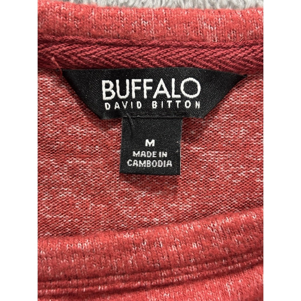 Buffalo David Bitton Womens M Red Heathered Crewneck Sweatshirt Casual Cozy