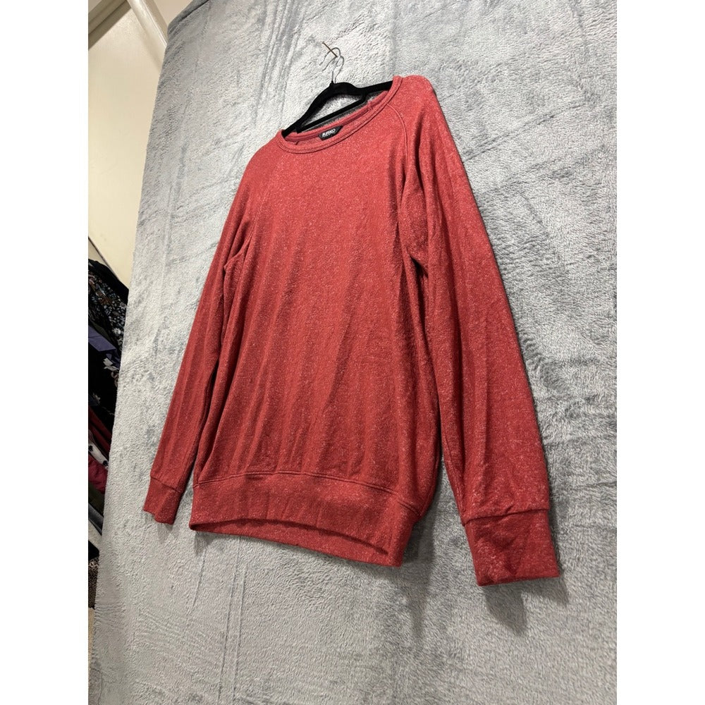 Buffalo David Bitton Womens M Red Heathered Crewneck Sweatshirt Casual Cozy