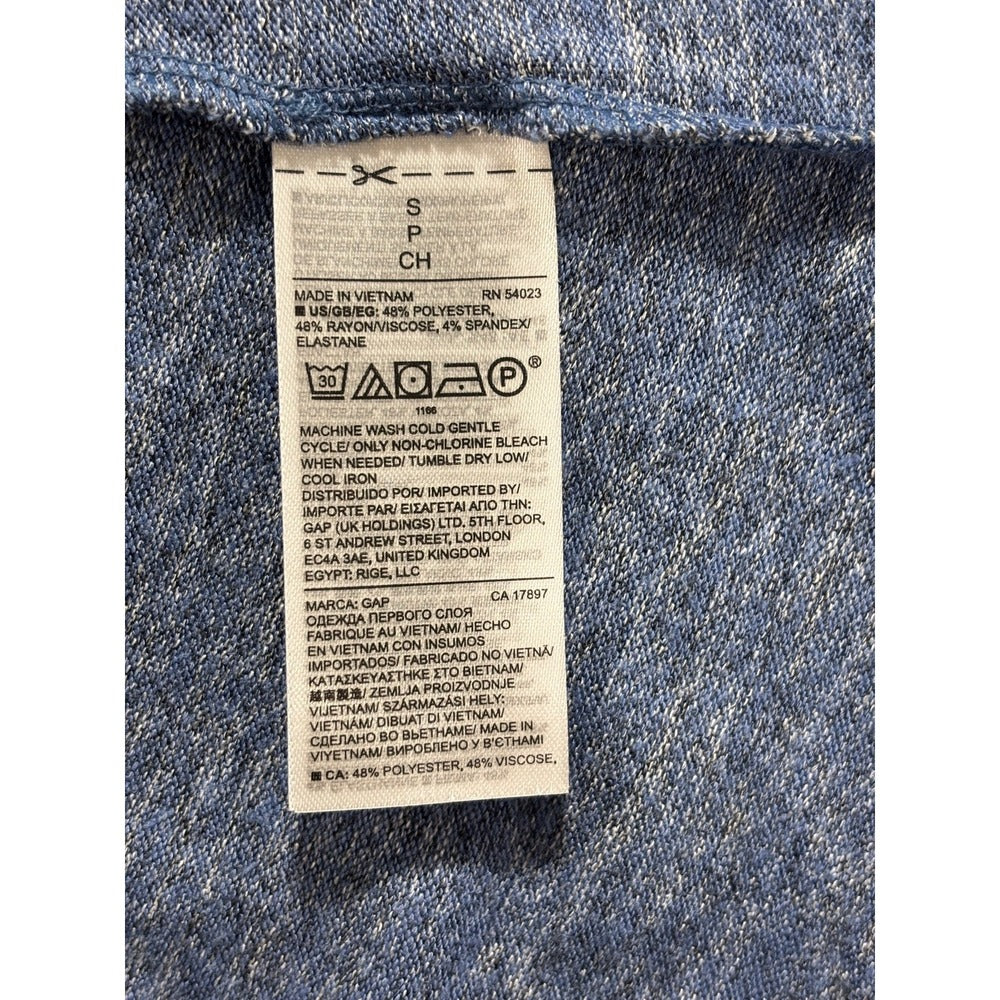 Gap S Heather Blue Bell-Sleeve Boatneck Top Womens Casual Boho