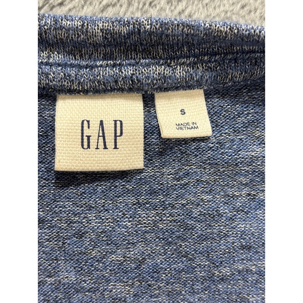 Gap S Heather Blue Bell-Sleeve Boatneck Top Womens Casual Boho