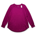 LOFT Womens M Magenta Raglan Long Sleeve Top Casual Boho Shirt NWT
