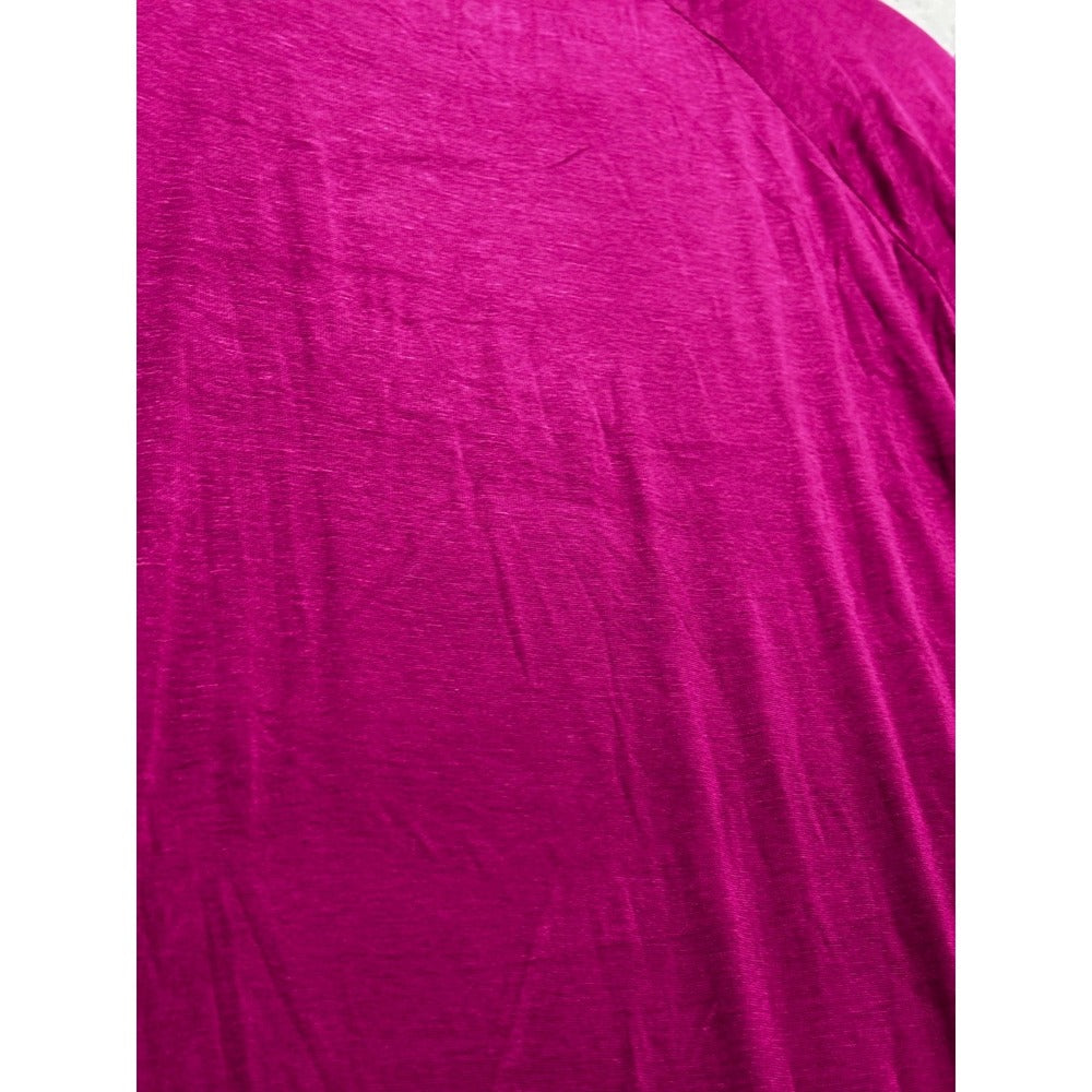 LOFT Womens M Magenta Raglan Long Sleeve Top Casual Boho Shirt NWT
