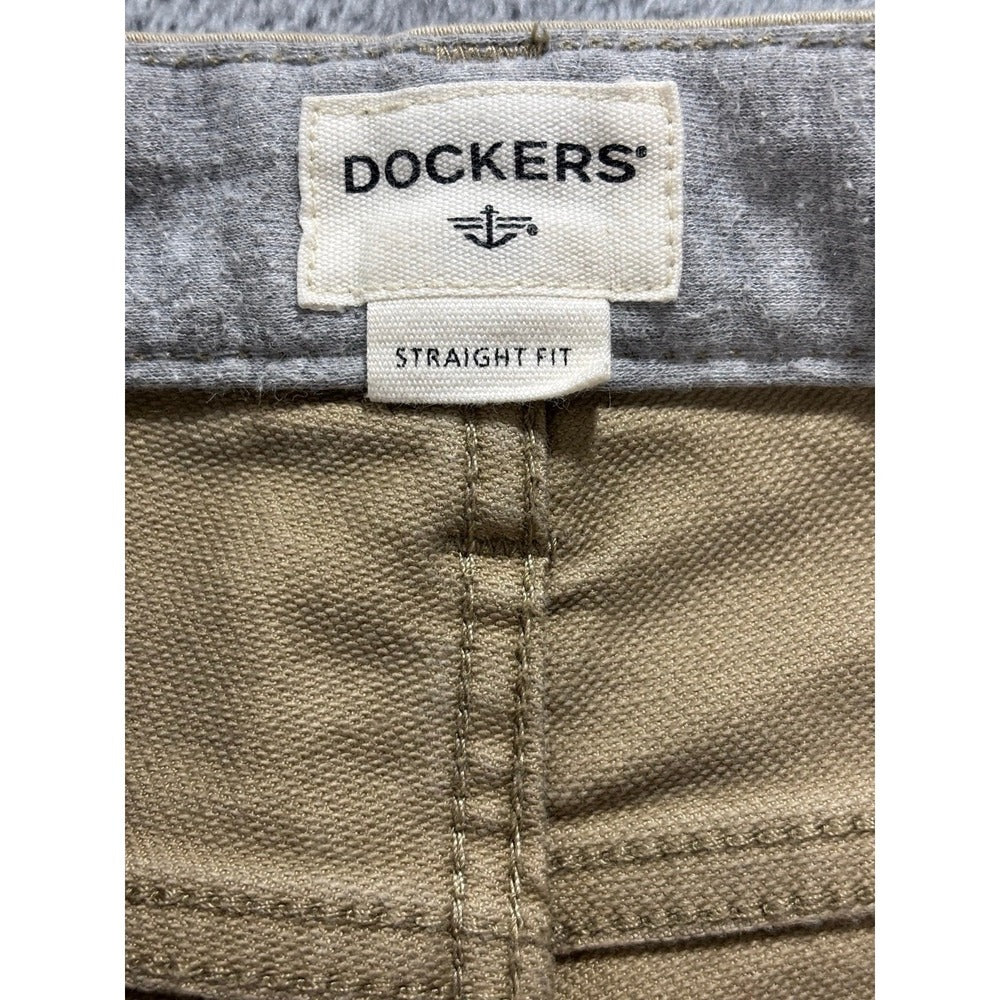 Dockers 42x30 Tan Khakis Straight Fit Pants Mens Casual Preppy Classic