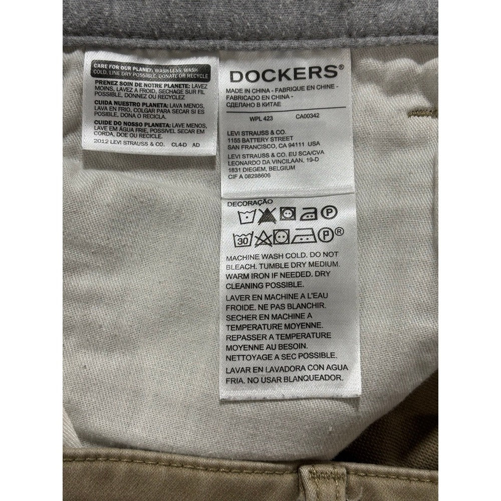 Dockers 42x30 Tan Khakis Straight Fit Pants Mens Casual Preppy Classic