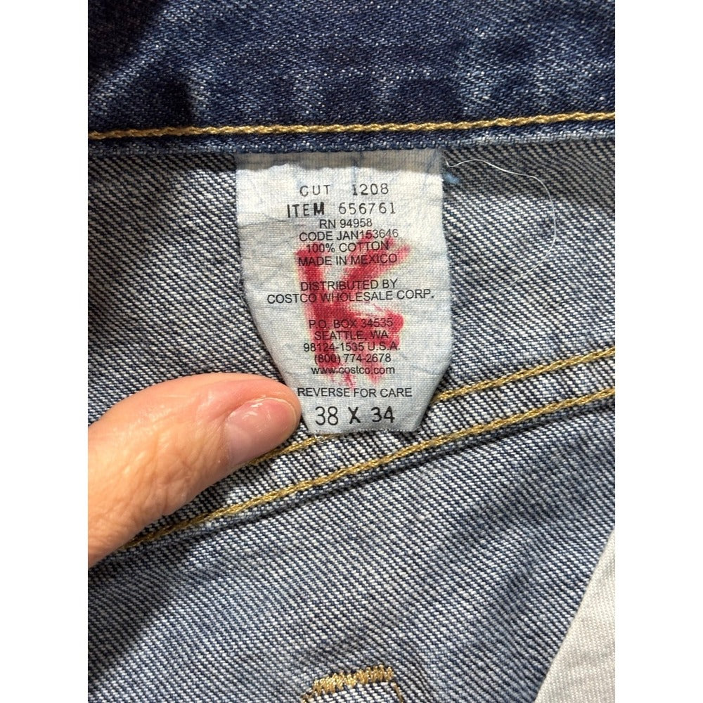 Kirkland Signature 38x34 Blue Straight Leg Jeans Men Casual Classic Denim