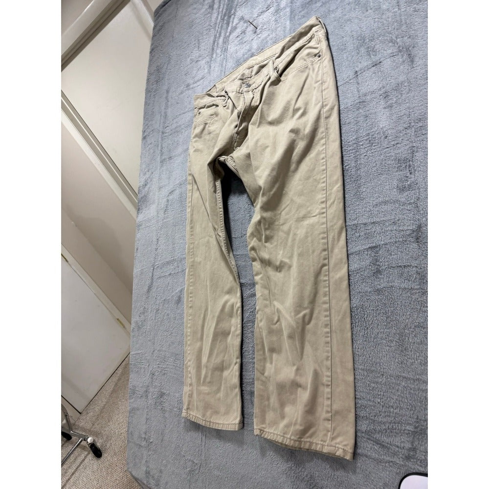 Levis 514 Slim Straight Khaki Pants 40x30 Mens Tan Chino Trousers Casual Preppy