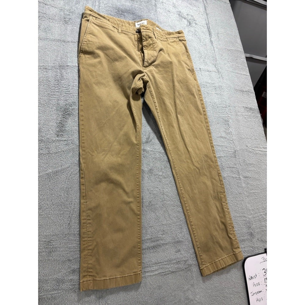 Goodfellow Hennepin Chino Athletic Pants 36x30 Khaki Mens Casual Preppy Classic