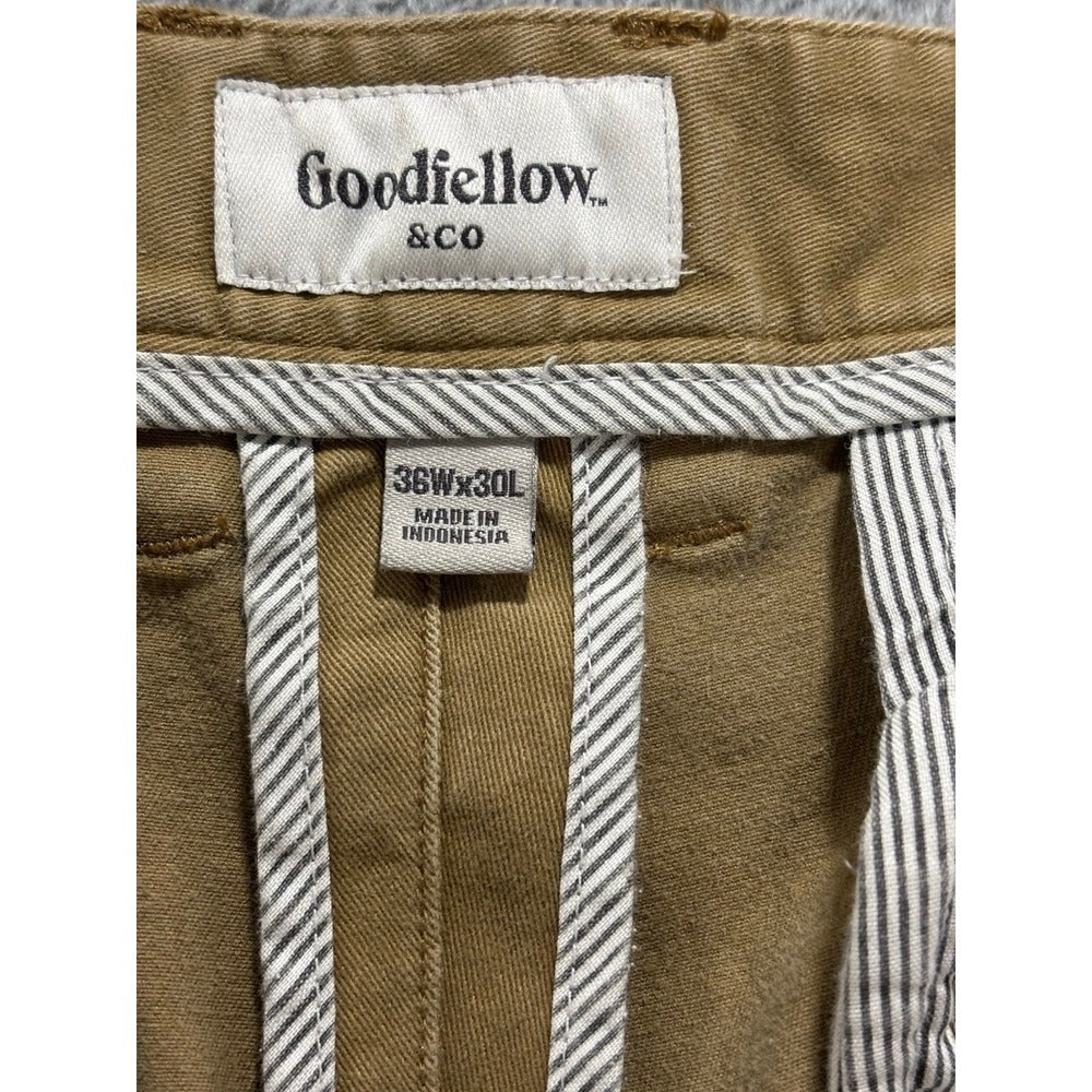 Goodfellow Hennepin Chino Athletic Pants 36x30 Khaki Mens Casual Preppy Classic