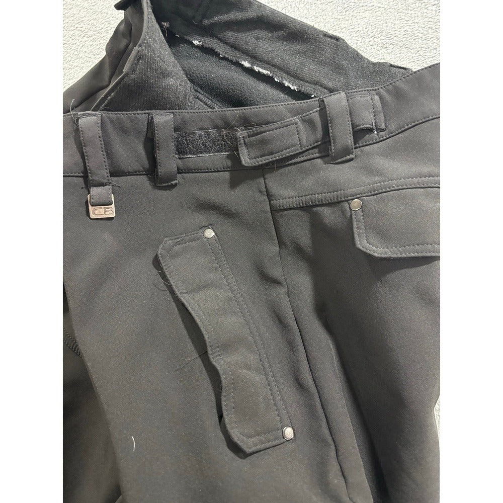 CB Womens M Black Softshell Fleece Lined Snow Cargo Pants Athleisure Casual