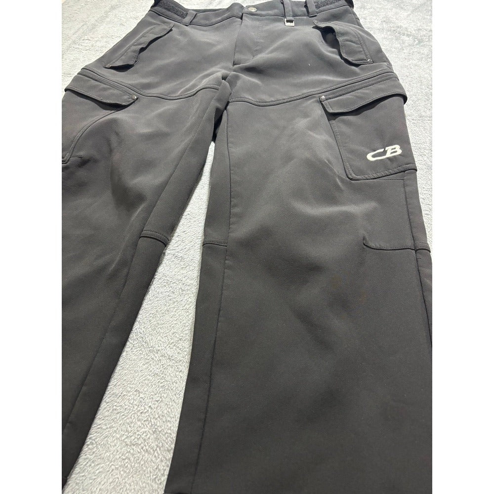 CB Womens M Black Softshell Fleece Lined Snow Cargo Pants Athleisure Casual