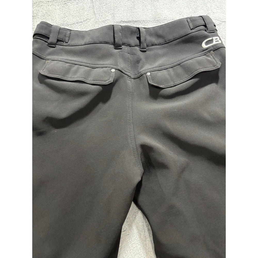 CB Womens M Black Softshell Fleece Lined Snow Cargo Pants Athleisure Casual