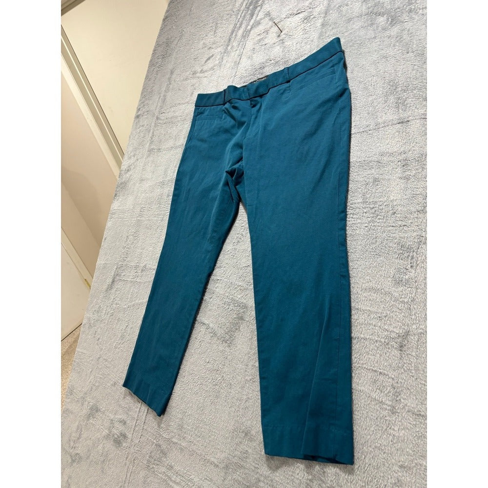 Banana Republic 14P Teal Sloan Slim Ankle Pants Womens Preppy Casual