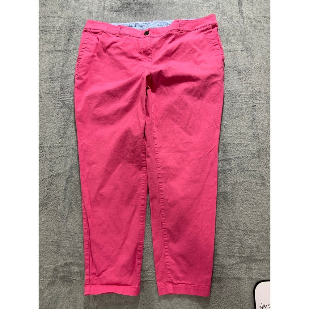Talbots 16W Pink The Weekend Chino Pants Womens Preppy Casual