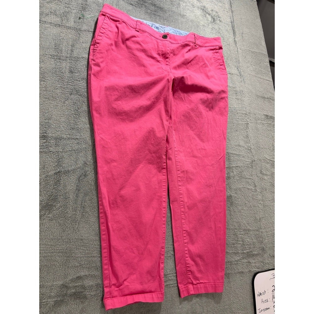 Talbots 16W Pink The Weekend Chino Pants Womens Preppy Casual