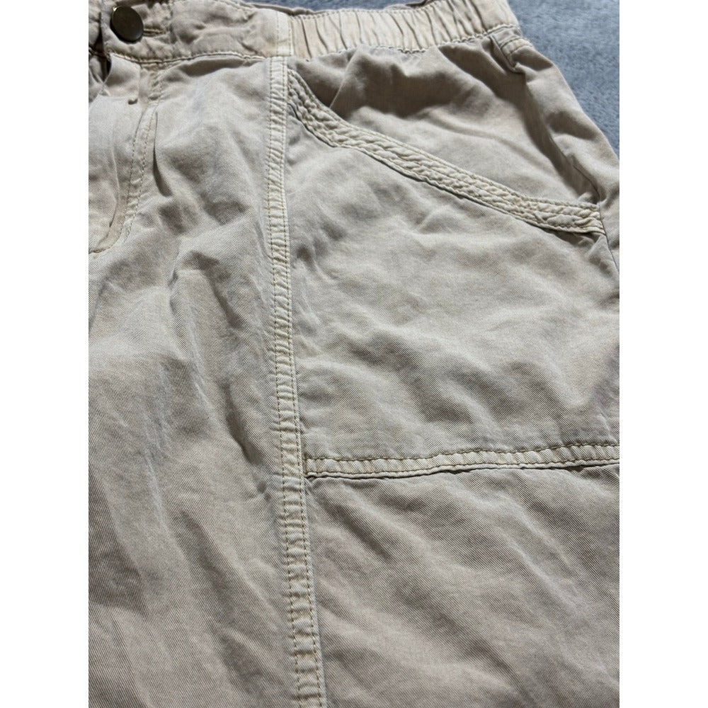 Old Navy L Tan Pull On Elastic Waist Pants Womens Casual Boho Utility