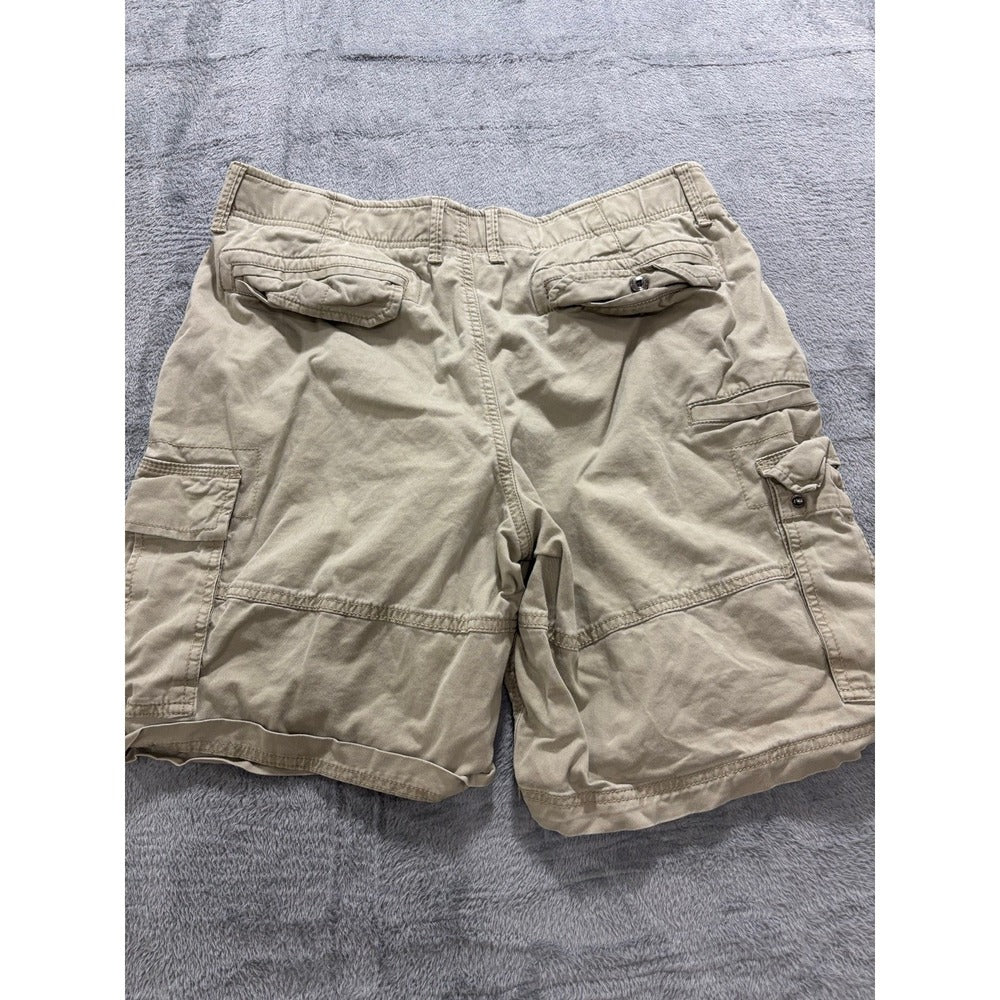 George 34 Khaki Cargo Shorts Mens Casual Minimalist Utility