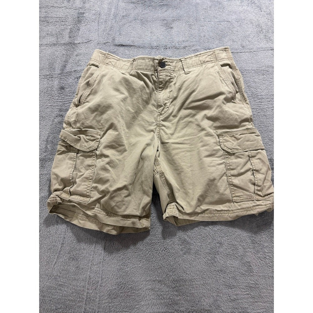George 34 Khaki Cargo Shorts Mens Casual Minimalist Utility