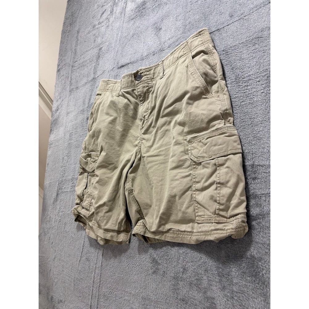 George 34 Khaki Cargo Shorts Mens Casual Minimalist Utility