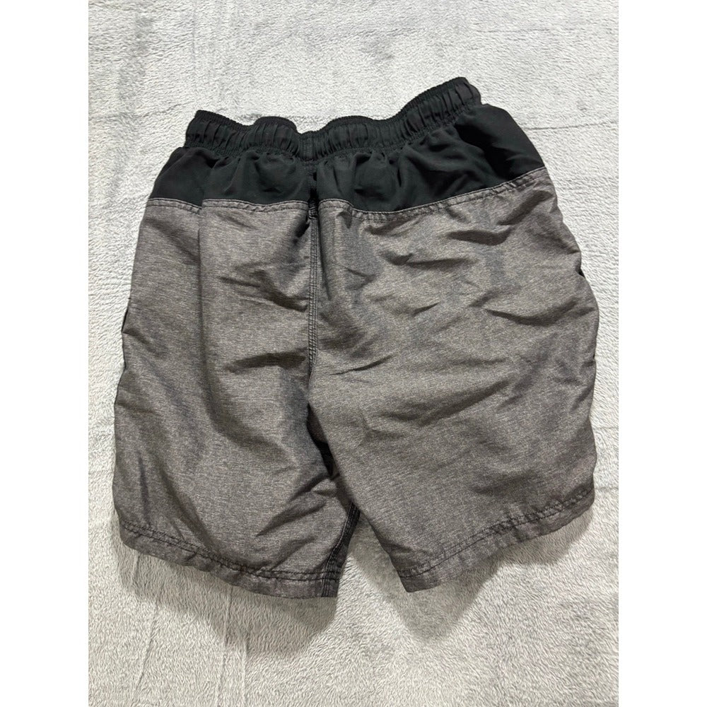 Speedo L Heather Gray Cargo Pocket Swim Trunks Athleisure Coastal Mens