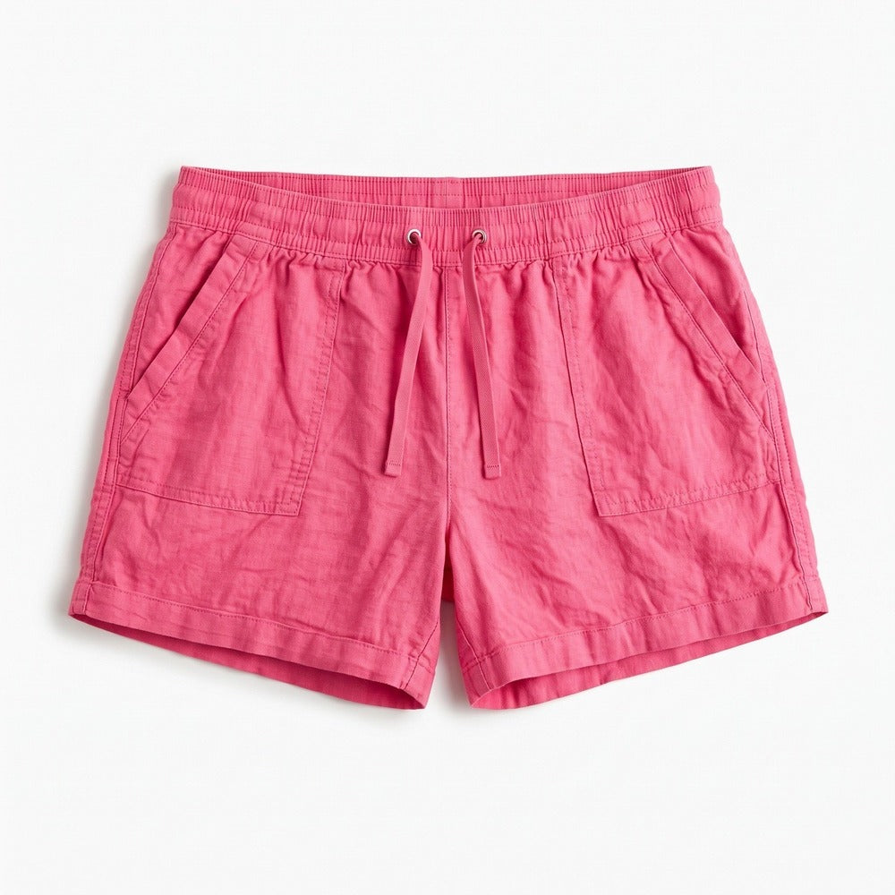 Nautica XL Pink Linen Blend Drawstring Shorts Womens Coastal Preppy Casual