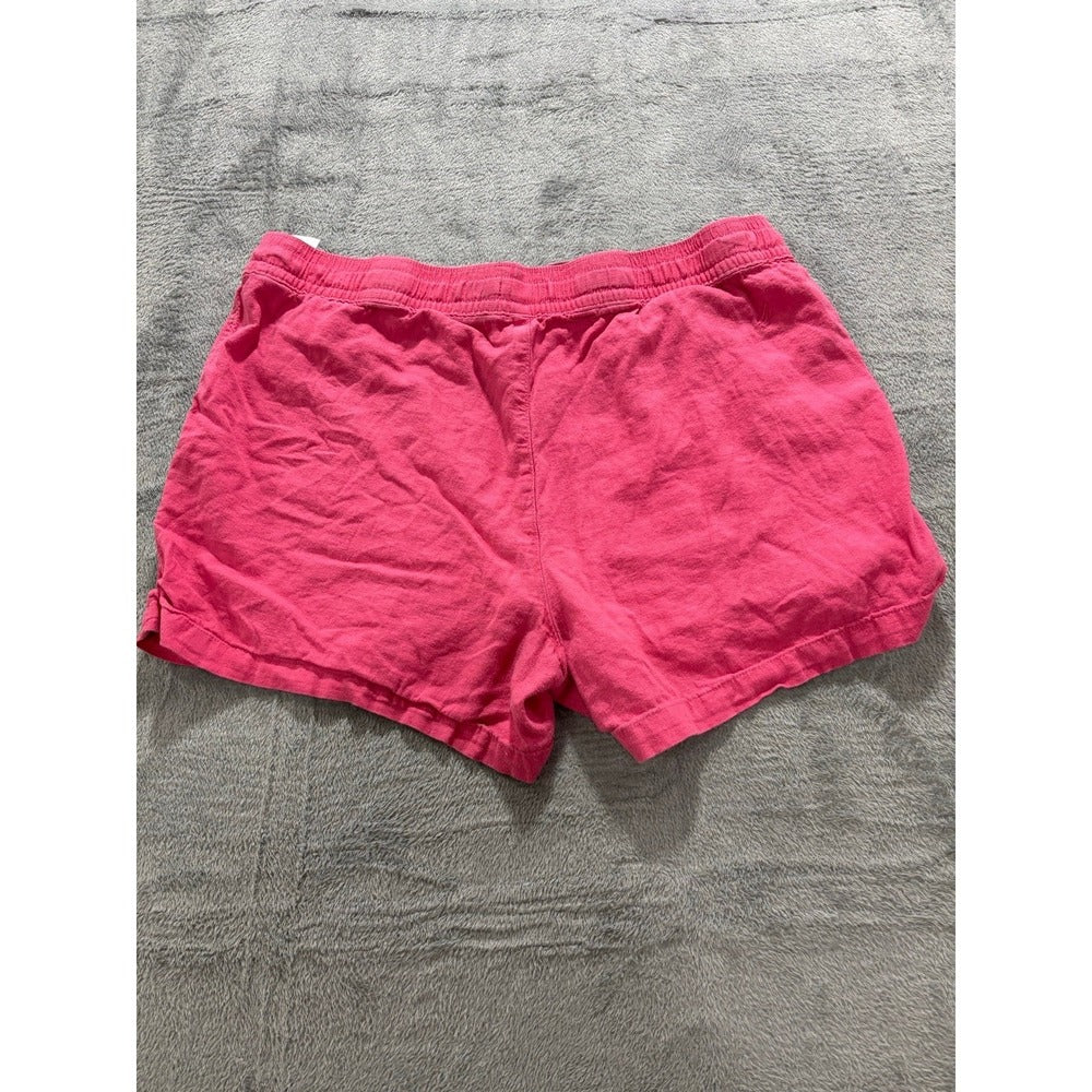 Nautica XL Pink Linen Blend Drawstring Shorts Womens Coastal Preppy Casual