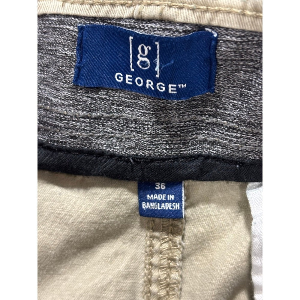 George 36 Khaki Cargo Shorts Mens Casual Utility Outdoor Summer Hiking