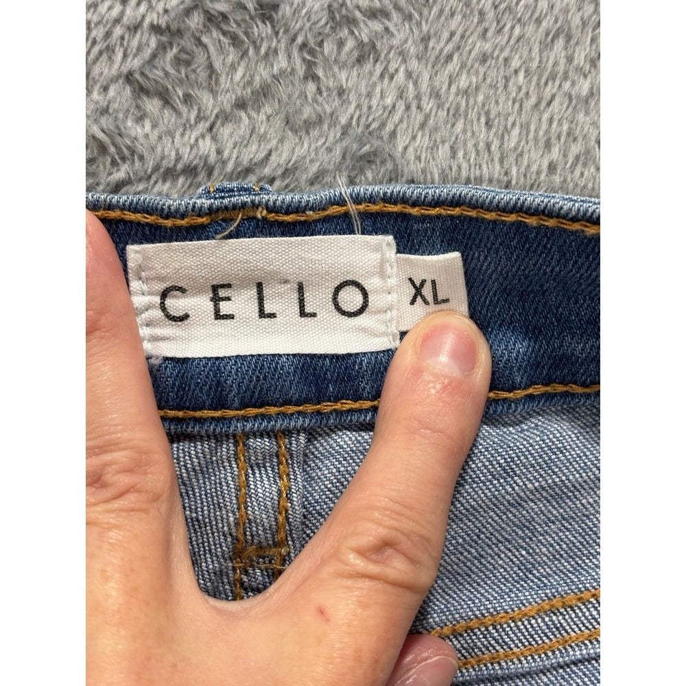 Cello XL Womens Light Wash Distressed Cutoff Denim Shorts Boho Casual