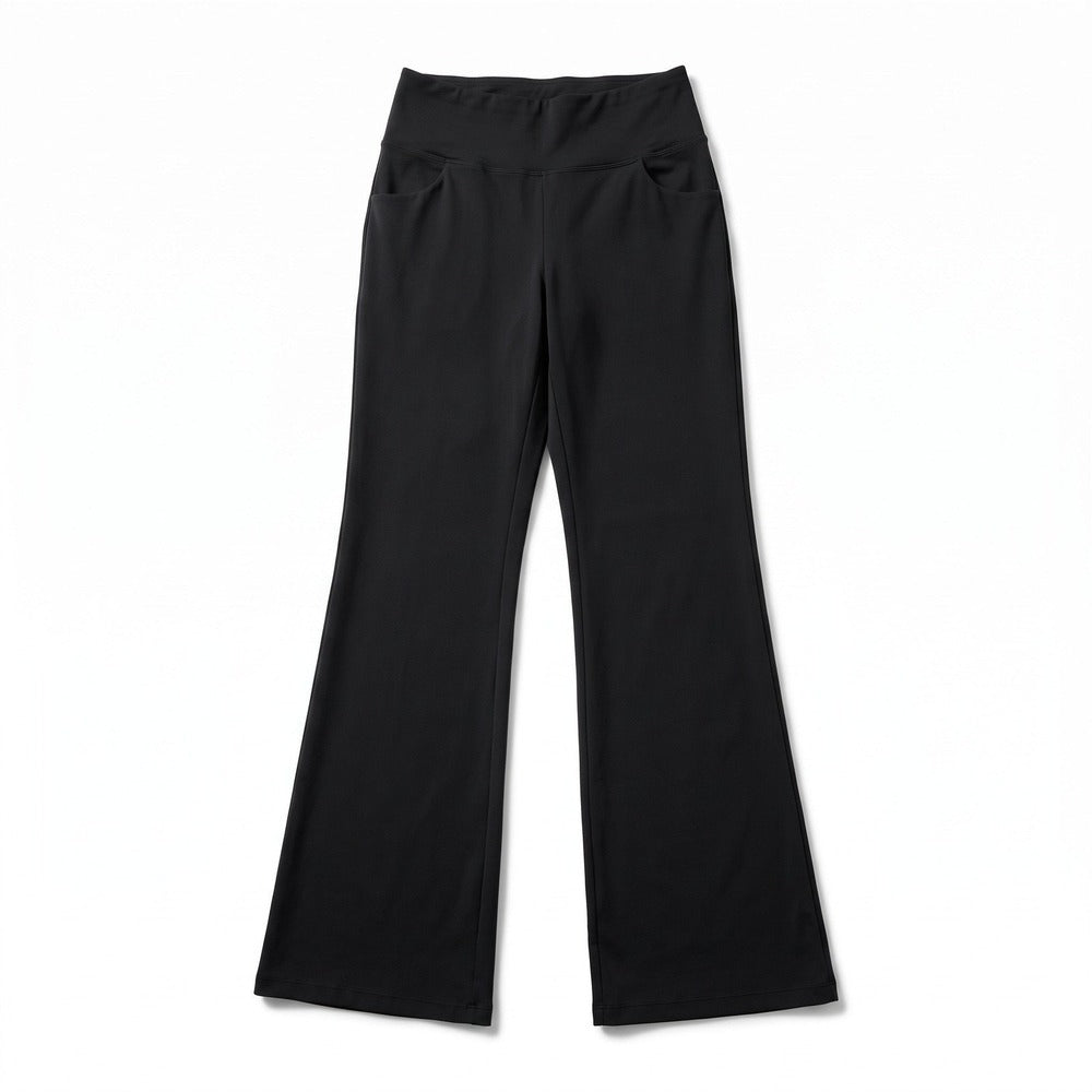 Puutiin Womens M Black Flare Yoga Pants Athleisure Casual Cozy
