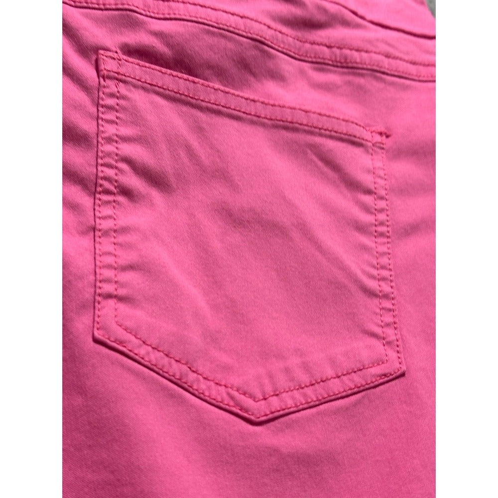Ruby Rd Womens 16 Pink Pull-On Capri Pants Casual Cozy Cropped Trousers