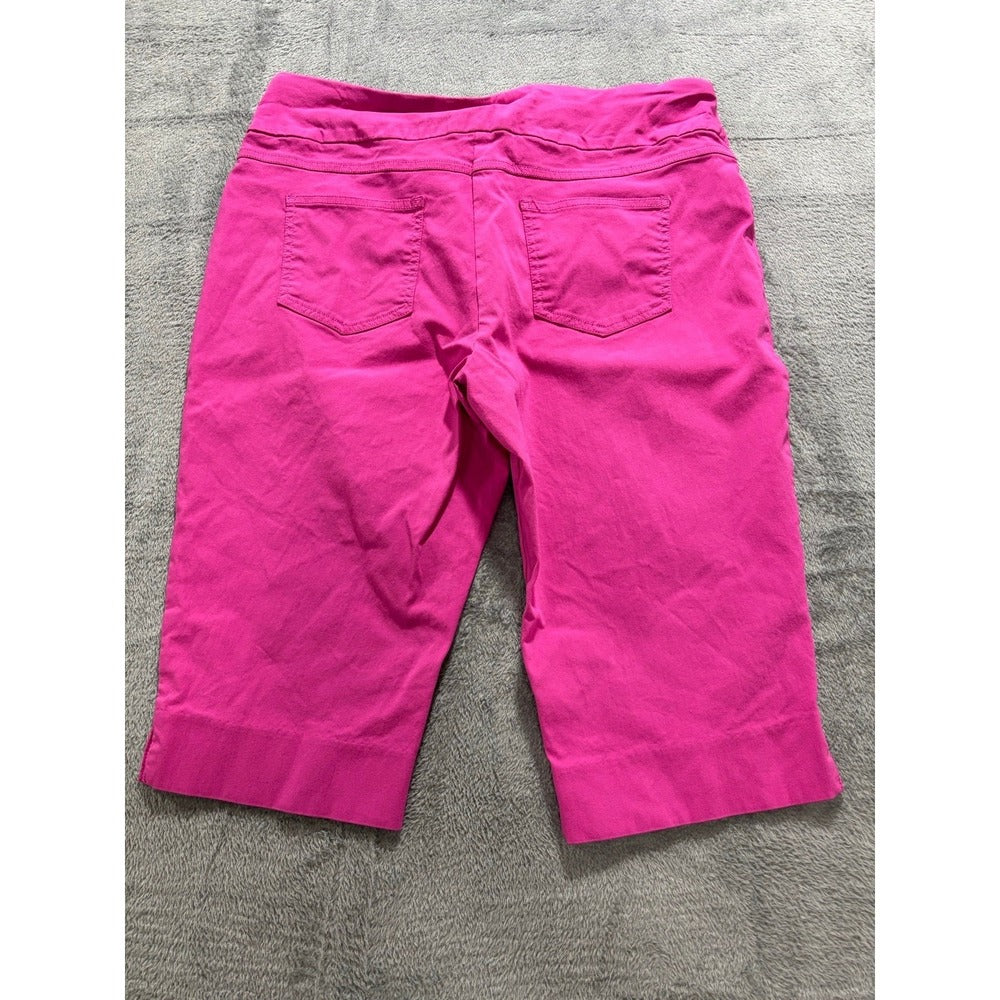 Ruby Rd Womens 16P Pink Pull On Capri Pants Casual Preppy Cozy