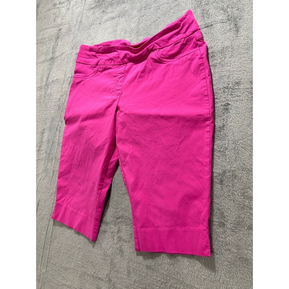 Ruby Rd Womens 16P Pink Pull On Capri Pants Casual Preppy Cozy