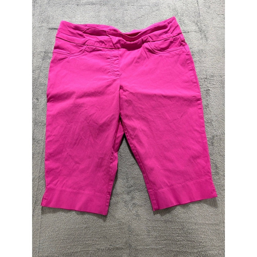 Ruby Rd Womens 16P Pink Pull On Capri Pants Casual Preppy Cozy