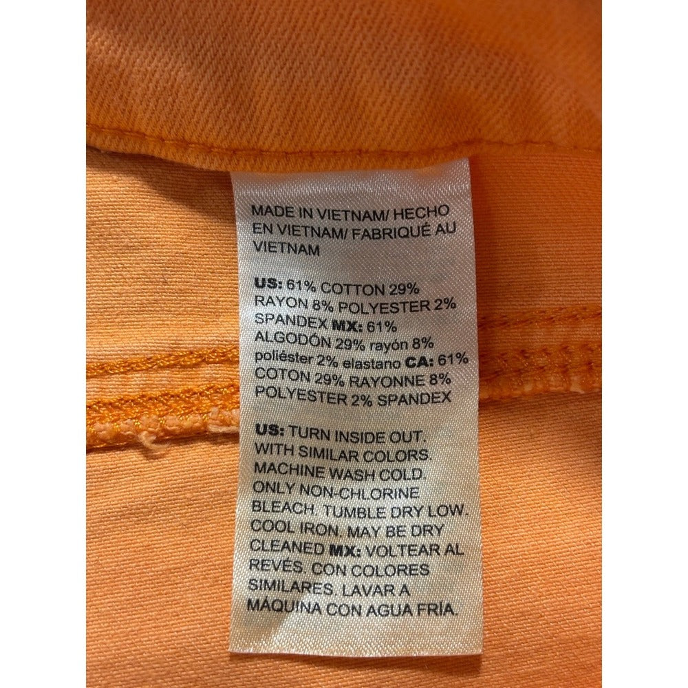 Chico's 16 Womens Orange Pull-On Capri Pants Boho Casual 3 NWT