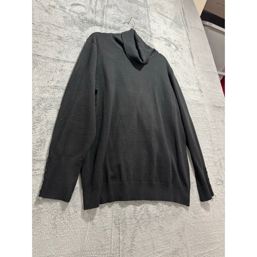 JM Collection XXL Womens Black Turtleneck Sweater