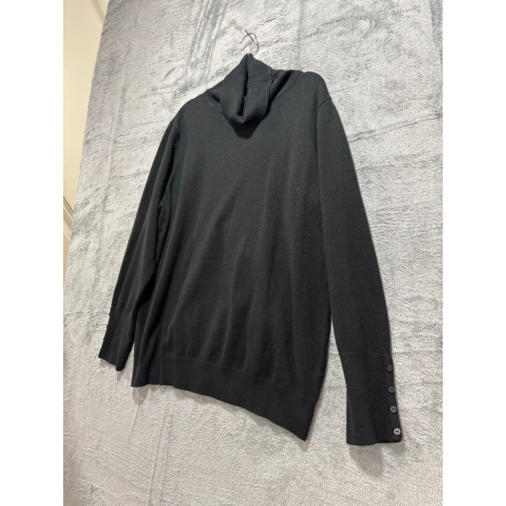 JM Collection XXL Womens Black Turtleneck Sweater