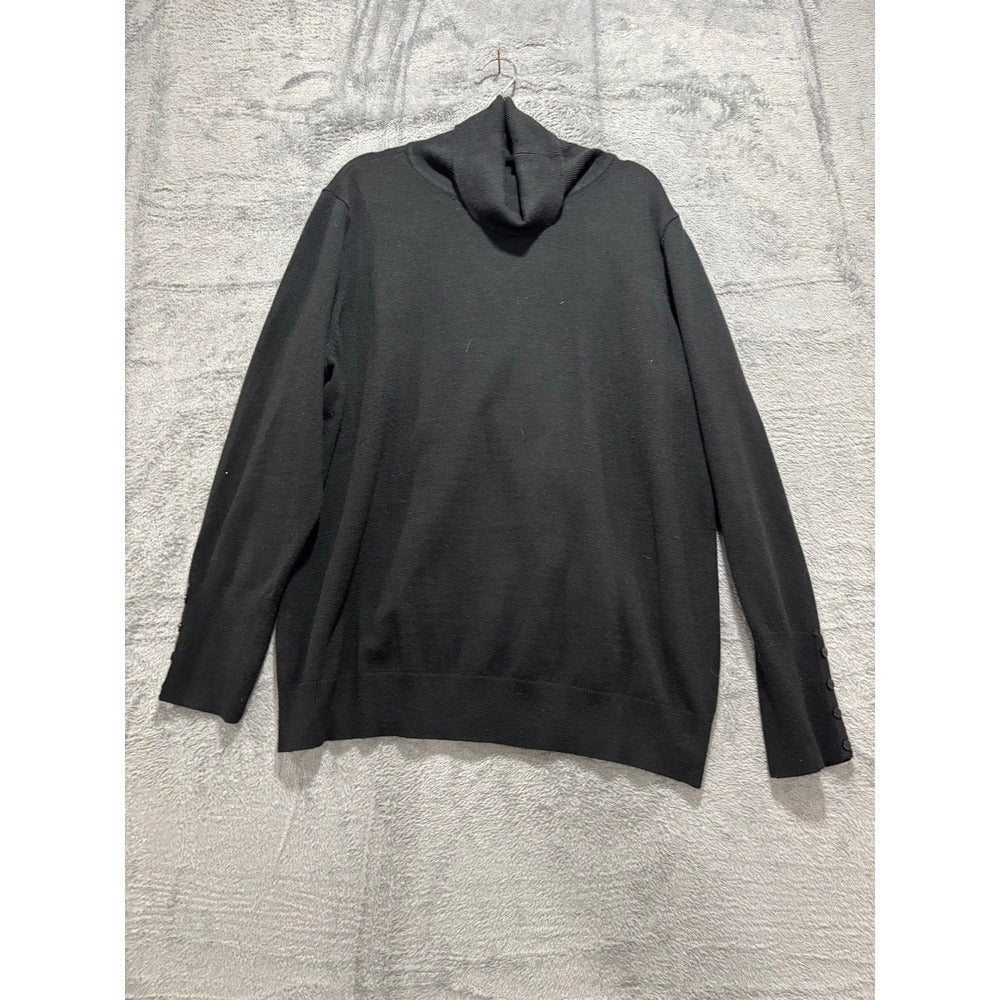 JM Collection XXL Womens Black Turtleneck Sweater