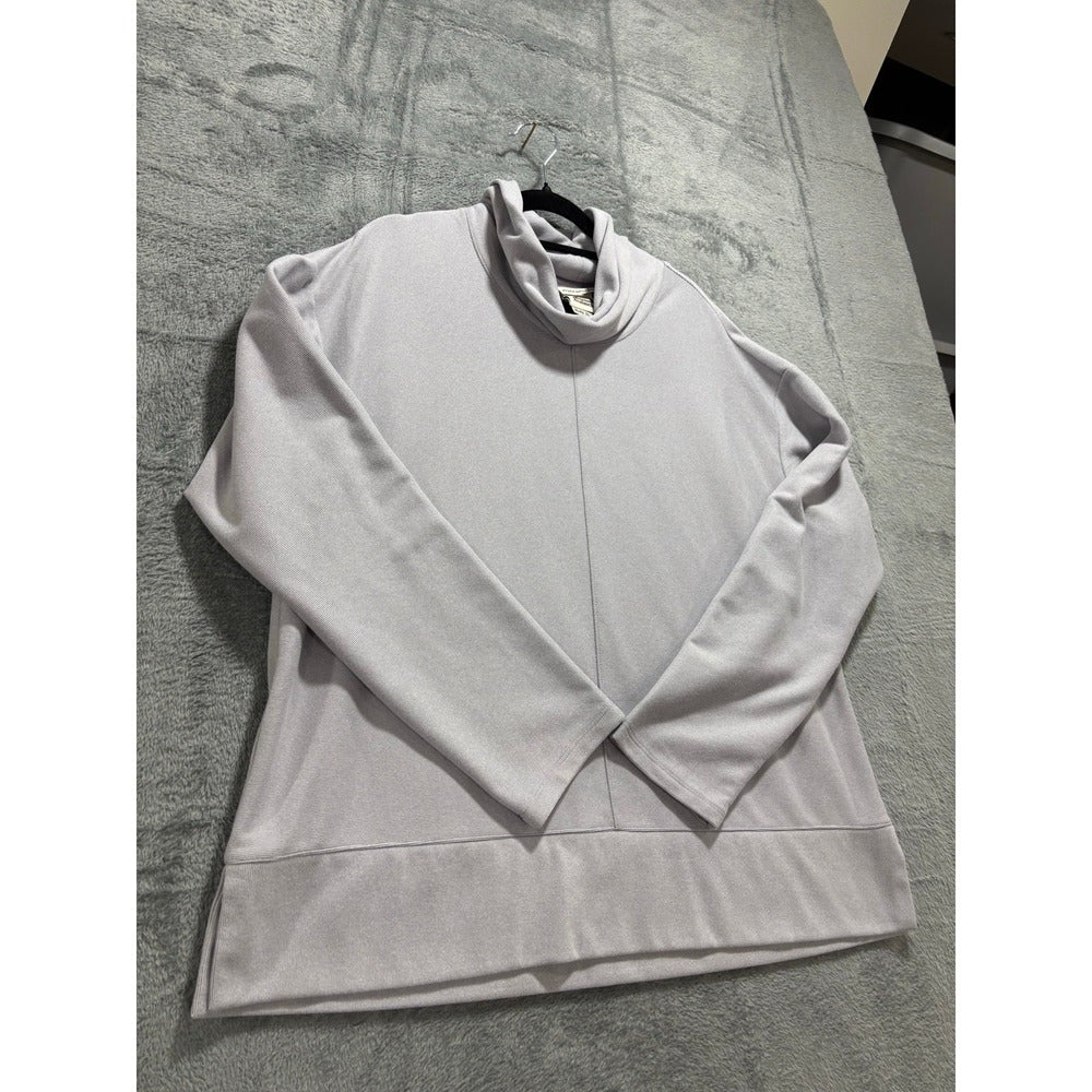 Avalanche XL White Mock Neck Pullover Athleisure Cozy Mens Sweater