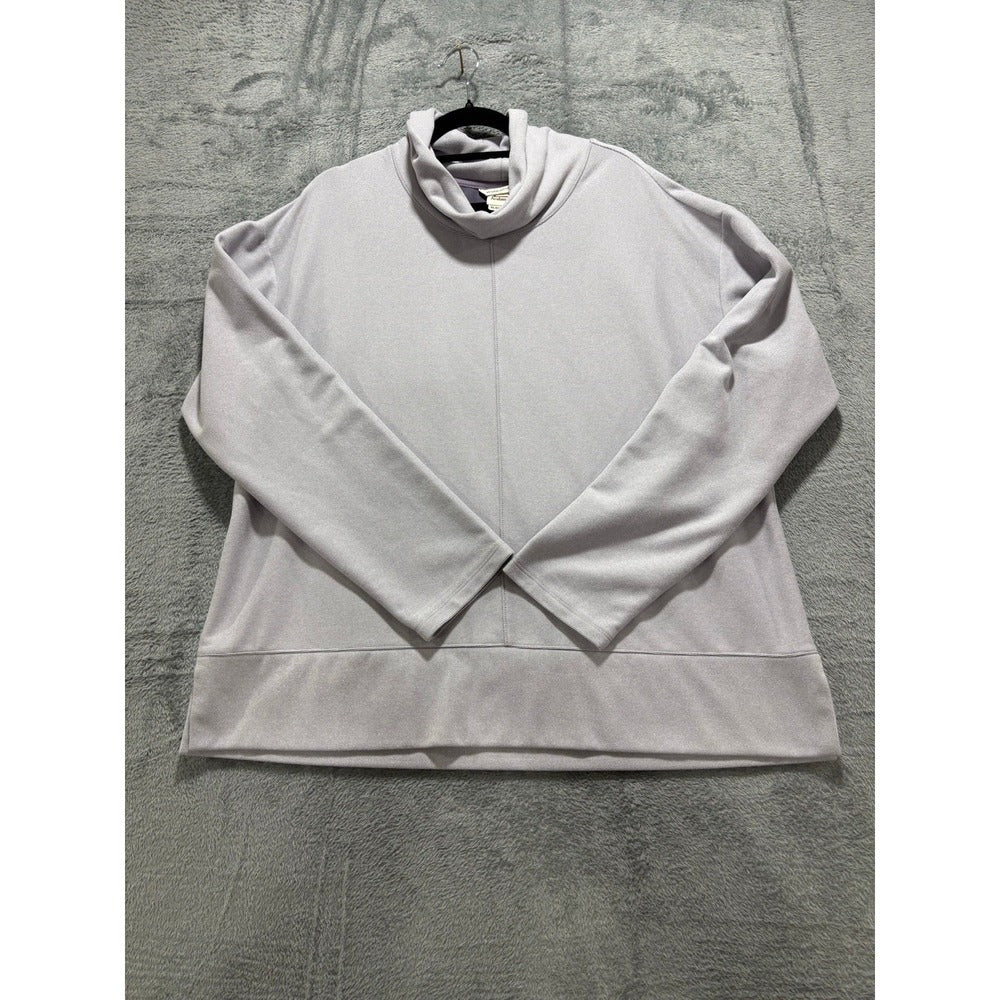 Avalanche XL White Mock Neck Pullover Athleisure Cozy Mens Sweater