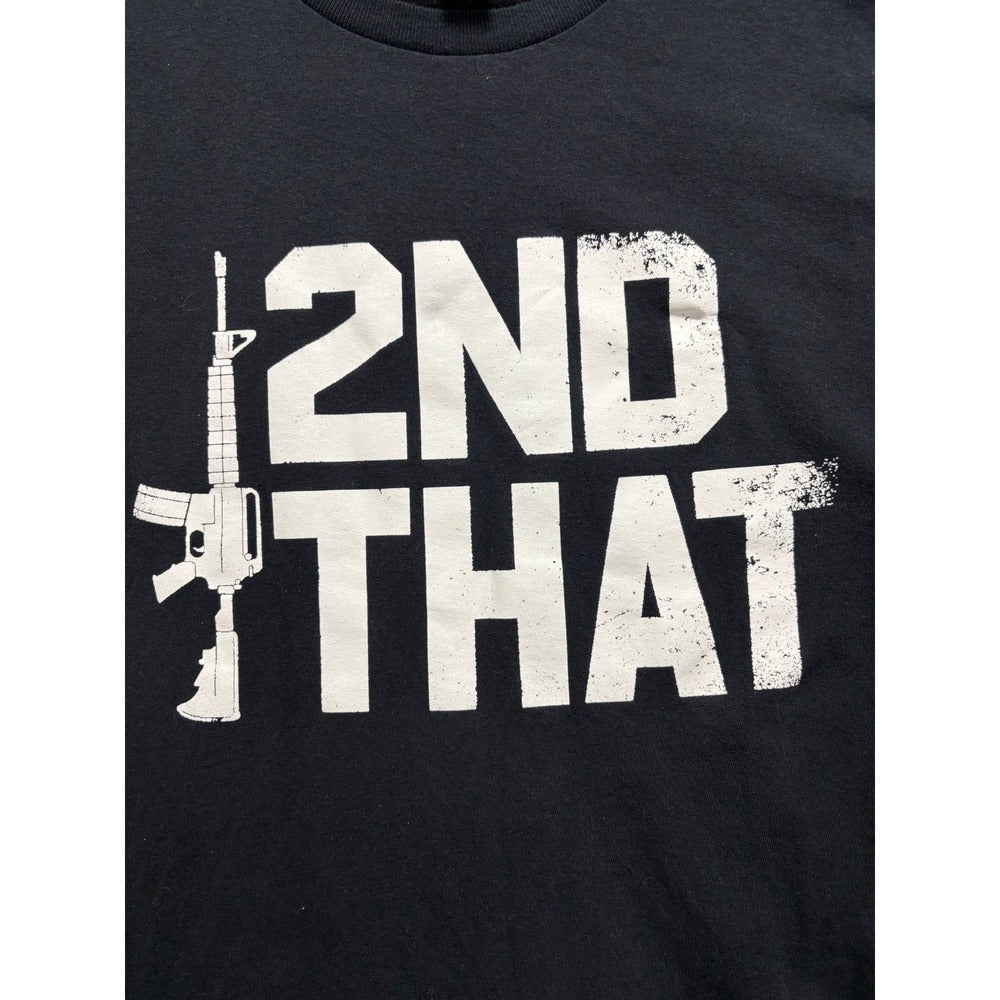 Gildan L Black 2ND THAT Graphic Tee Shirt Vintage Casual Mens