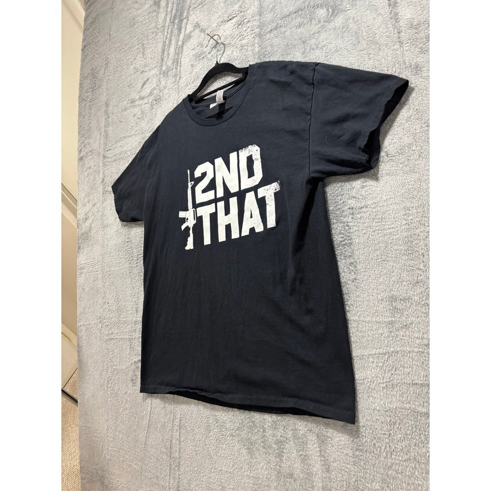Gildan L Black 2ND THAT Graphic Tee Shirt Vintage Casual Mens