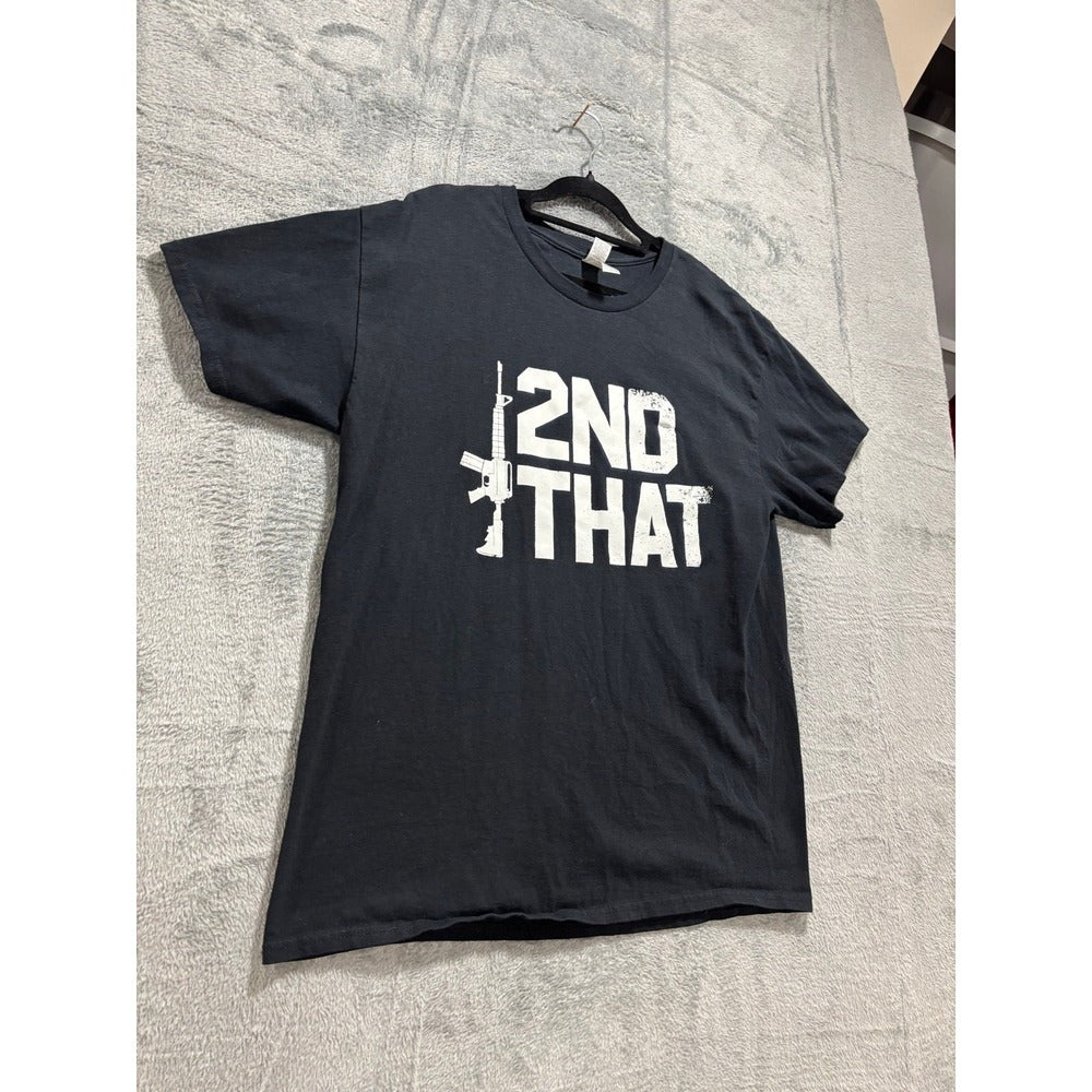 Gildan L Black 2ND THAT Graphic Tee Shirt Vintage Casual Mens