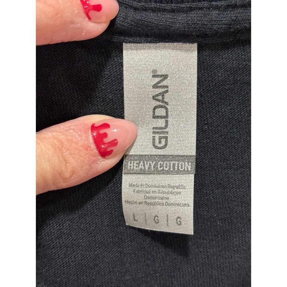 Gildan L Black 2ND THAT Graphic Tee Shirt Vintage Casual Mens