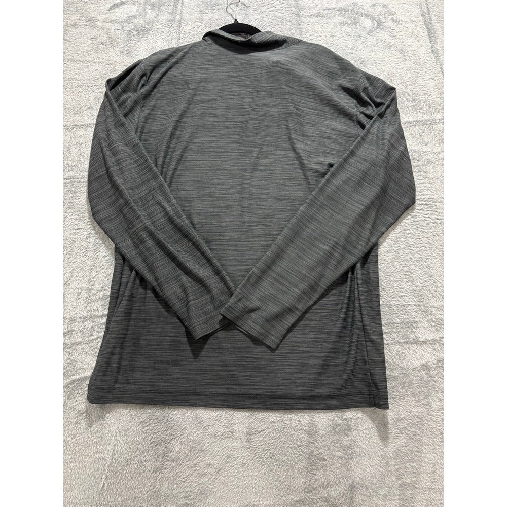 Nike L Gray Dri-FIT Quarter Zip Pullover Mens Athleisure Minimalist Activewear