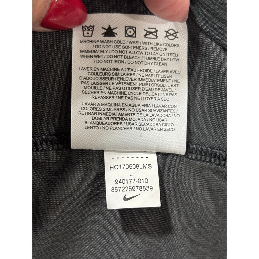 Nike L Gray Dri-FIT Quarter Zip Pullover Mens Athleisure Minimalist Activewear