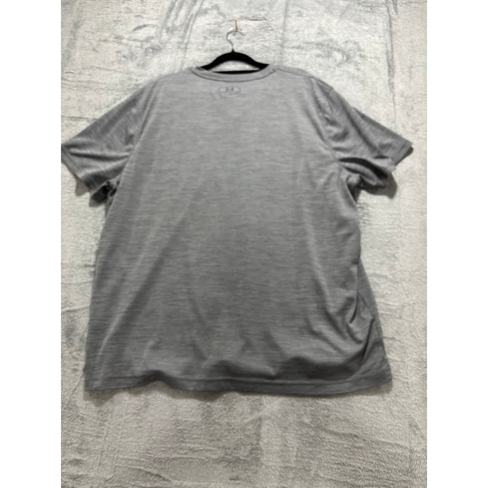 Under Armour Gray V-Neck Tee Shirt Athleisure Casual Mens