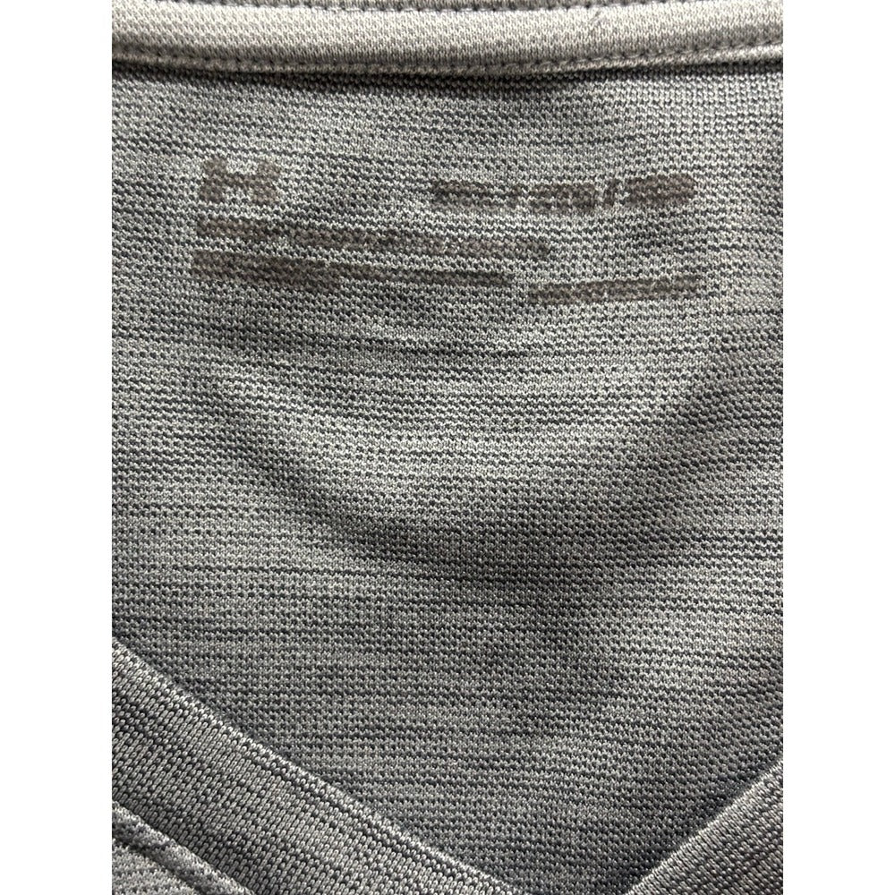 Under Armour Gray V-Neck Tee Shirt Athleisure Casual Mens